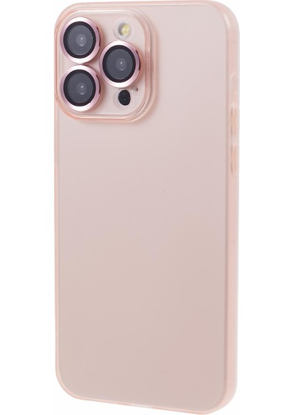 Iphone 15 Pro Tpu Kasası Metal Lens Ring Pink ile Kırpma Dayanıklı Telefon Kılıfı (Yurt Dışından)