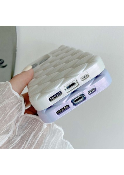 Iphone 15 Pro Max Case 3D Effect Için Denizkızı Ölçeği Anti Fall Tpu Telefon Işık Mor Telefon Kılıfı (Yurt Dışından) modelleri