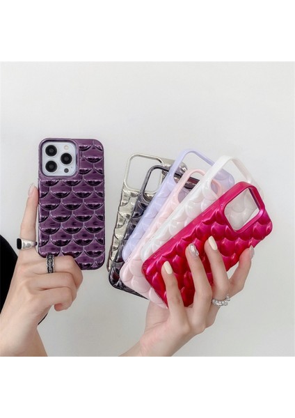 Iphone 15 Pro Max Case 3D Effect Için Denizkızı Ölçeği Anti Fall Tpu Telefon Işık Mor Telefon Kılıfı (Yurt Dışından) indirimleri