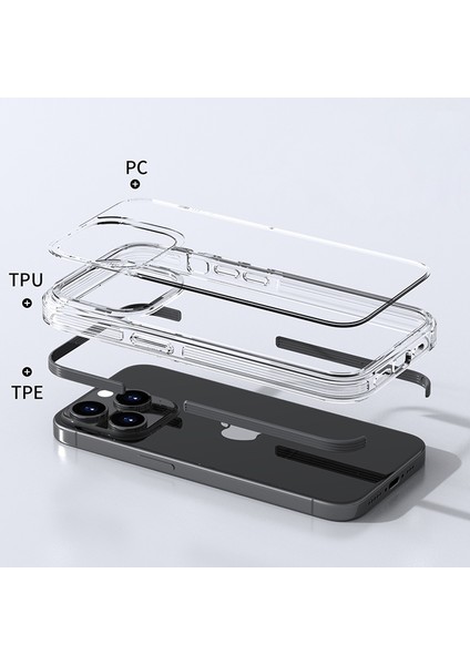 Iphone 15 Pro Max Anti Drop Hard Pc+Yumuşak Tpu+Tpe Telefon Orange Için Crystal Clear Telefon Kılıfı (Yurt Dışından) modelleri