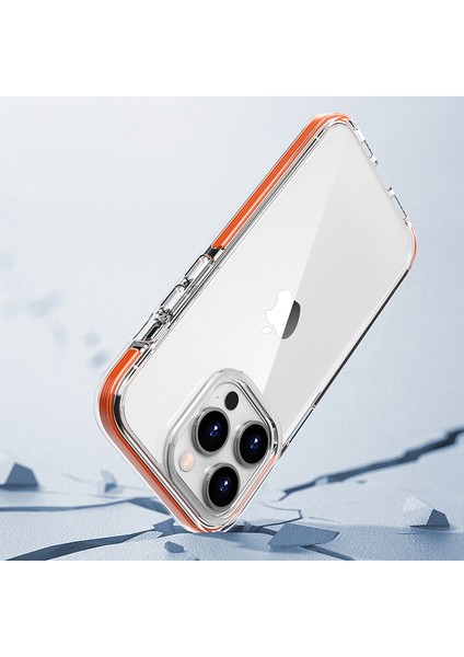 Iphone 15 Pro Max Anti Drop Hard Pc+Yumuşak Tpu+Tpe Telefon Orange Için Crystal Clear Telefon Kılıfı (Yurt Dışından) fırsatları