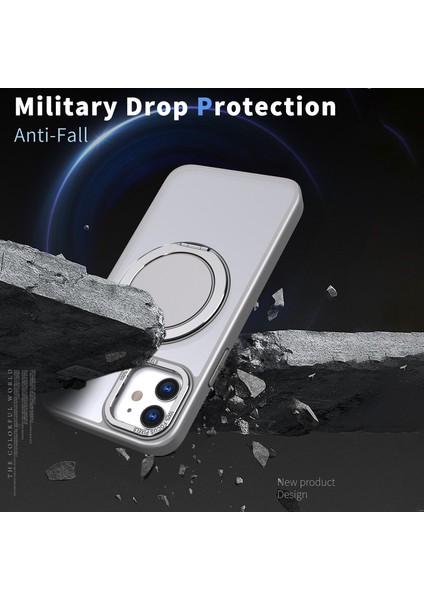 Iphone 11 Manyetik Için Görünmez Dişli Yüzük Tutucu Kickstand Titanium Gri Telefon Kılıfı (Yurt Dışından) modelleri