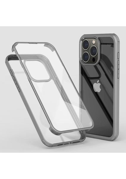 Iphone 15 Pro Koruyucu Ince Çift Sandılı Temperli Cam+Silikon Çerçeve Telefon Işık Gri Telefon Kılıfı (Yurt Dışından) indirimleri