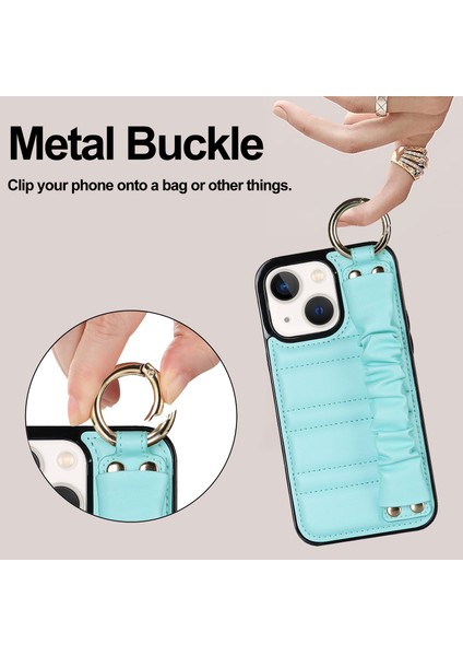Iphone 13 Mini Yüzüğü Kickstand Pu Deri+Tpu Cep Telefon Ları Mavisi Telefon Kılıfı (Yurt Dışından) indirimleri