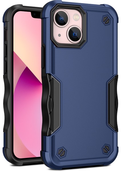 Iphone 15 Plus Anti Slip Tutuşları Için Pc+Tpu Çift Katman Şok Emilim Koruyucu Mavisi Telefon Kılıfı (Yurt Dışından)