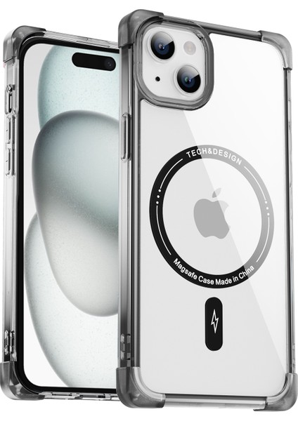 Iphone 15 Plus Için Ysm Takviyeli Köşeler Serisi Plus Base Big Arka Lens Deliği Anti Drop Kapağı Tövdeli Siyah ile Uyumlu Telefon Kılıfı (Yurt Dışından)