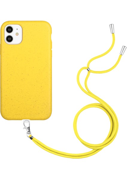 Iphone 11 Için Magnicy Buğday Samanı+Tpu Uzun Kordonlu, Çevre Dostu Telefon Koruyucu Telefon Kılıfı (Yurt Dışından)
