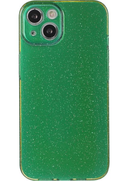 Iphone 14 Plus Kasa Işıltılı Toz Jöle Tpu Anti Damla Telefon Geri Yeşili Telefon Kılıfı (Yurt Dışından)