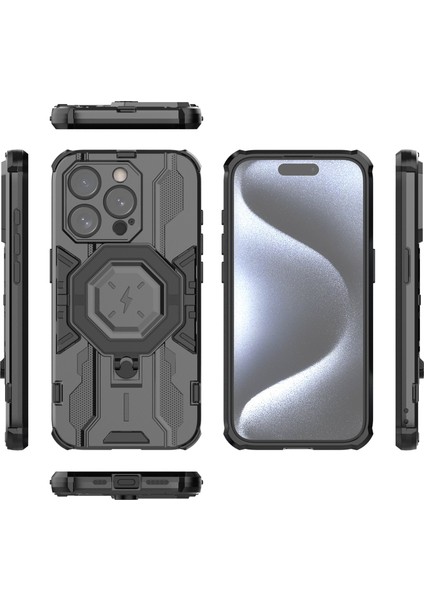 Iphone 15 Pro Max Telefon Yüzük Tutucu Kickstand Koruyucu Case Black Için Telefon Kılıfı (Yurt Dışından) modelleri