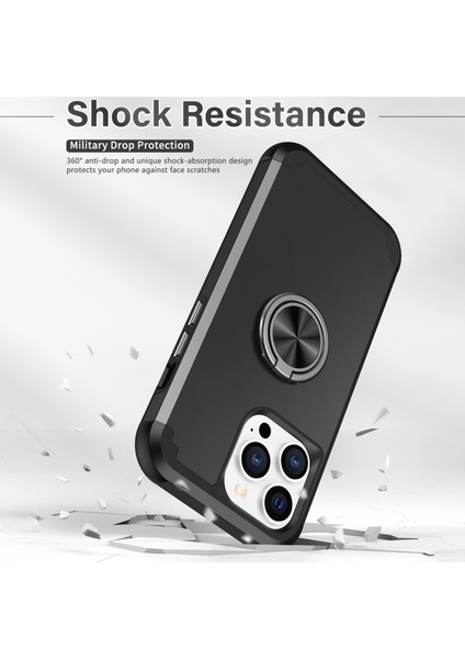 Iphone 15 Pro Cep Telefonu Pc+Tpu Kırpma Geçirmez Kickstand Koruyucu Black Telefon Kılıfı (Yurt Dışından) fırsatları