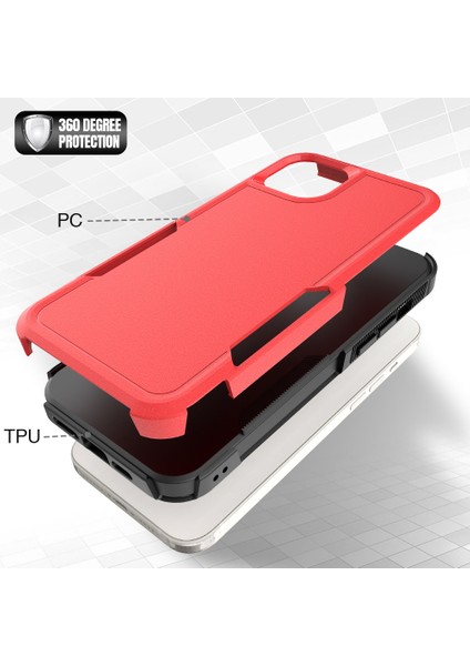 Iphone 15 Plus Pc+Tpu Çift Katman Koruma Kapağı Damla Geçirmez Telefon Kasası Kırmızısı Telefon Kılıfı (Yurt Dışından) fırsatları