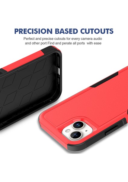 Iphone 15 Plus Pc+Tpu Çift Katman Koruma Kapağı Damla Geçirmez Telefon Kasası Kırmızısı Telefon Kılıfı (Yurt Dışından) indirimleri
