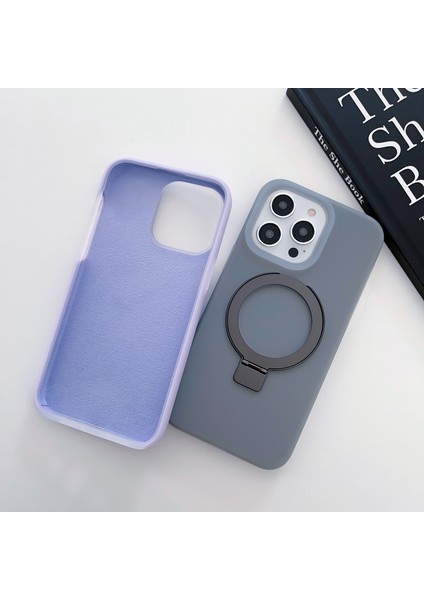 Iphone 15 Pro Için Anti Çizelge Sıvı Sıvı Silikon+Pc Kapağı Kickstand Spurple ile Uyumlu Telefon Kılıfı (Yurt Dışından) fırsatları