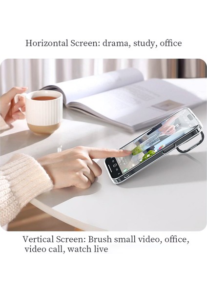 Iphone 15 Plus Case Camera Kickstand Anti Cratch Tpu+Pc Temiz Telefon Silver Telefon Kılıfı (Yurt Dışından) fiyatları