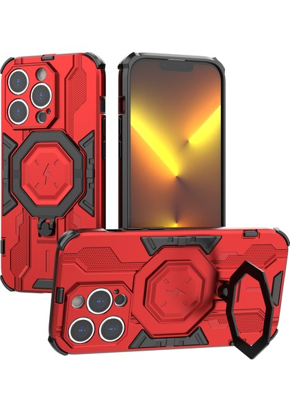Iphone 14 Pro Cover Kickstand Pc+Tpu Bırak Koruyucu Telefon Korusu Kırmızı Telefon Kılıfı (Yurt Dışından) fırsatları