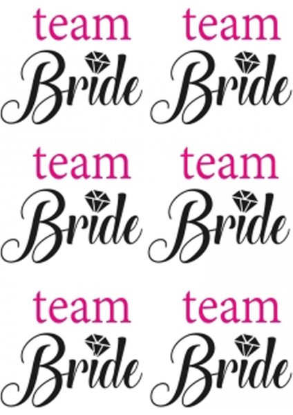 Team Bride-Nedime Geçici Dövme Pembe