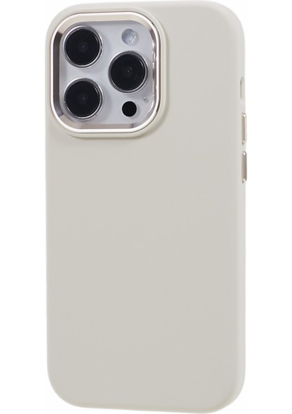 Iphone 14 Pro Max Alüminyum Alaşım Kamera Çerçevesi Sıvı Silikon+Pc Telefon Vaka Antique Beyaz Telefon Kılıfı (Yurt Dışından) modelleri
