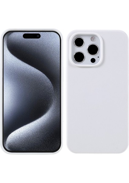 Iphone 15 Pro Case Anti Cratch Ultra Slim Silikon Telefon Geri Beyaz Telefon Kılıfı (Yurt Dışından)