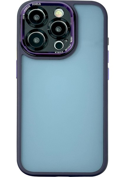 Tpu+Pc Iphone 15 Pro Shockproof Case Anti Cratch Hassas Kesme Dark Mor Telefon Kılıfı (Yurt Dışından)