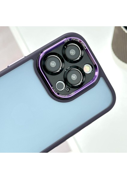Tpu+Pc Iphone 15 Pro Shockproof Case Anti Cratch Hassas Kesme Dark Mor Telefon Kılıfı (Yurt Dışından)