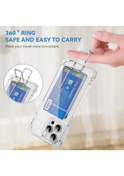 Iphone 12 Pro Max Clear Case Telefon Kartı Slot Tasarlamalı Beyaz Için Ysm Takviyeli Köşeler Serisi Telefon Kılıfı (Yurt Dışından) modelleri