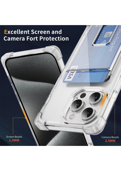 Iphone 12 Pro Max Clear Case Telefon Kartı Slot Tasarlamalı Beyaz Için Ysm Takviyeli Köşeler Serisi Telefon Kılıfı (Yurt Dışından) indirimleri