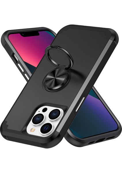 Iphone 13 Pro Kickstand Case Anti Shock Anti Pc+Tpu Telefon Geri Koruyucu Black Telefon Kılıfı (Yurt Dışından) modelleri