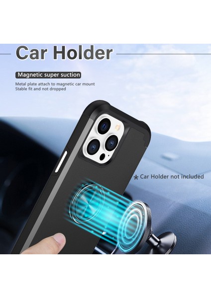 Iphone 13 Pro Kickstand Case Anti Shock Anti Pc+Tpu Telefon Geri Koruyucu Black Telefon Kılıfı (Yurt Dışından) indirimleri