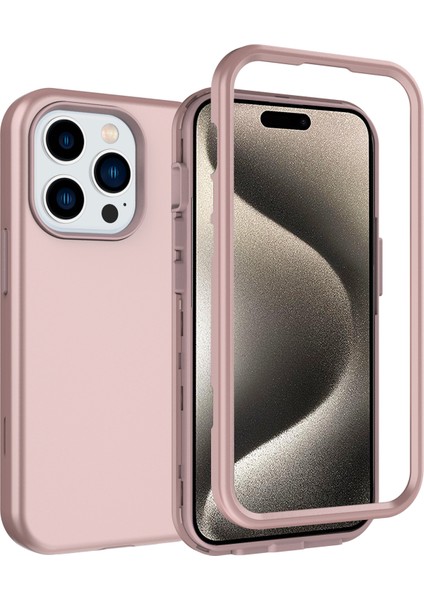 Iphone 15 Pro Case Tutickent Tpu+Pc Fingerprint Anti Fingerprint Telefon Gil Altın Için GW03 Telefon Kılıfı (Yurt Dışından)