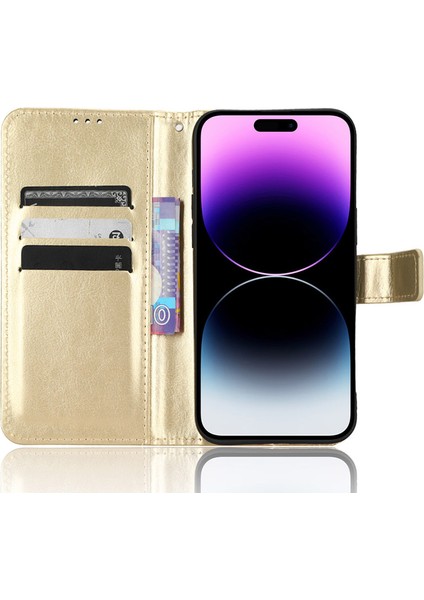 Iphone 15 Pro Max Case Crazy Horse Doku Deri Deri Stand Anti Fall Al Alt Telefon Kılıfı (Yurt Dışından) fırsatları