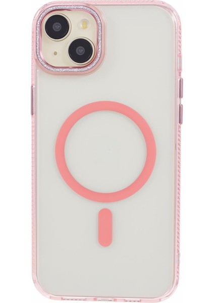 Iphone 15 Plus Kasa Için Mıknatıs Yüzük+Tpu+Pc+Alüminyum Alaşım Kabuk Pembe Telefon Kılıfı (Yurt Dışından) modelleri