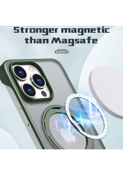Iphone 14 Pro Case Manyetik Tpu+Akrilik Telefon Metal Braket Yeşili ile Geri Kabuk Telefon Kılıfı (Yurt Dışından) fiyatları