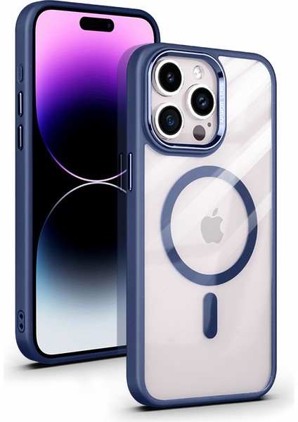 Iphone 14 Pro Max Clear Case Için Tpu+Pc Ince Telefon Sapfire Telefon Kılıfı (Yurt Dışından)