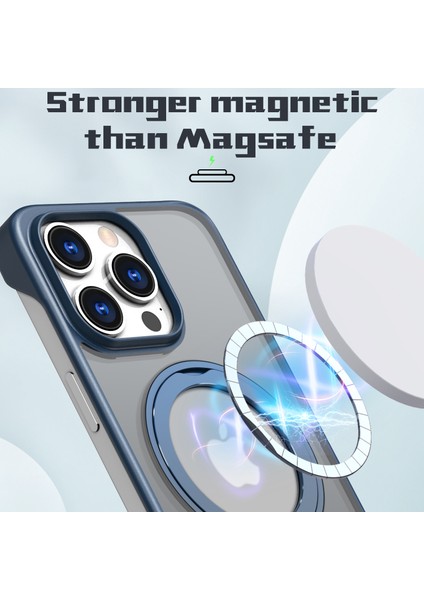 Iphone 14 Pro Case Magnetic Tpu+Akrilik Telefon Geri Kabuğu Metal Braket Mavisi Telefon Kılıfı (Yurt Dışından) fiyatları