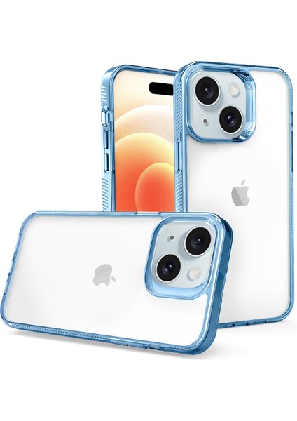 Iphone 15 Plus Hd Clear Case Anti Cratch Akıllı Telefon Kabuğu Tpu+Pc Telefon Mavisi Telefon Kılıfı (Yurt Dışından)