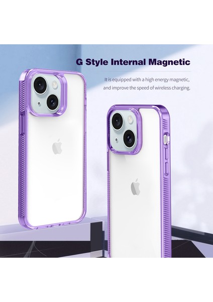 Iphone 15 Plus Hd Clear Case Anti Cratch Akıllı Telefon Kabuğu Tpu+Pc Telefon Mavisi Telefon Kılıfı (Yurt Dışından) fırsatları