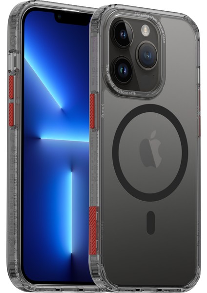 Iphone 13 Pro Max Için Pc+Tpu Slim Telefon Black ile Uyumlu Kasa Telefon Kılıfı (Yurt Dışından)