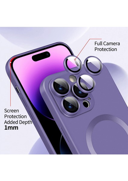 Iphone 15 Pro Max Mat Case Tpu Tpu 9h Yüksek Alüminyum Silicon Cam Film Silver Telefon Kılıfı (Yurt Dışından) fiyatları