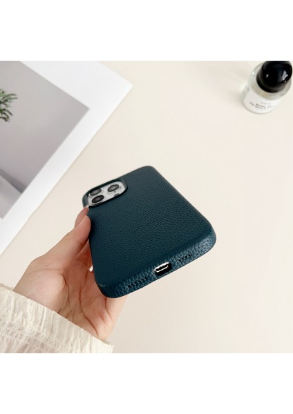Iphone 14 Pro Cep Telefon Ları Için Litchi Doku Pu Deri Kaplamalı Tpu Morası Telefon Kılıfı (Yurt Dışından) fırsatları