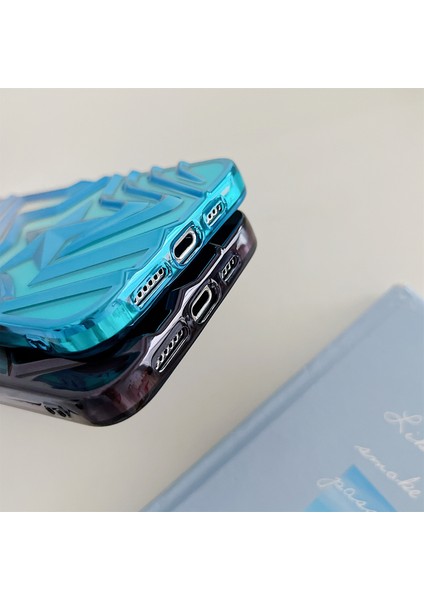 Iphone 15 Pro Max Case Için Elektrokaplatma Istek Yıldız Deseni Gradyanı Tpu Telefon Pembe Telefon Kılıfı (Yurt Dışından)