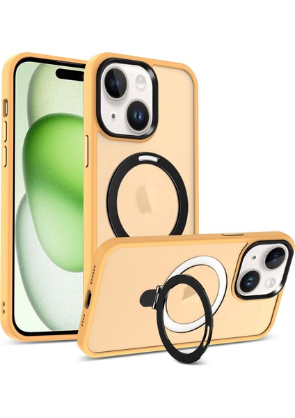 Iphone 15 Plus Case Için Pc+Tpu Ring Kickstand Telefon Turun Telefon Kılıfı (Yurt Dışından)