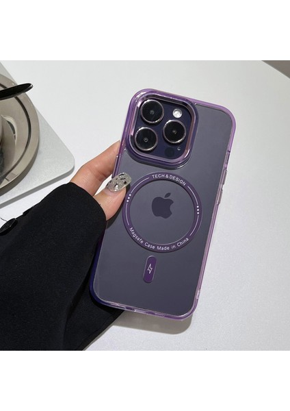 Iphone 15 Pro Max Damla Geçirmez Telefon Arka Kapağı Purple ile Uyumlu Olan Şeffaf Tpu+Pc Telefon Kılıfı (Yurt Dışından) fiyatları