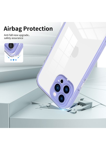Iphone 15 Pro Case Tpu+Pc Renk Çerçevesi Çizgiye Döküm Anti Çizgi Temizli Telefon Morası Telefon Kılıfı (Yurt Dışından) modelleri