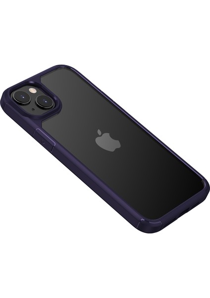 Iphone 15 Dalgiye Damalı Geri Için Savunma Zırh Serisi Pc+Tpu Çizgiye Karşı Çizelge Telefon Dark Mor Telefon Kılıfı (Yurt Dışından)