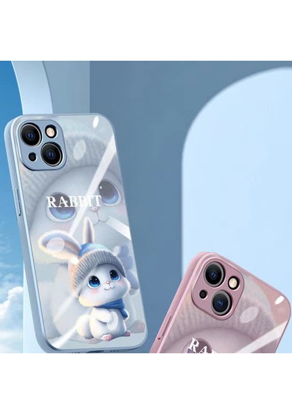 Iphone 15 Cep Telefon Ları Için Örme Şapka Karikatür Tavşan Dahili Lens Film Temsillalı Cam+Tpu Moral Telefon Kılıfı (Yurt Dışından) fiyatları