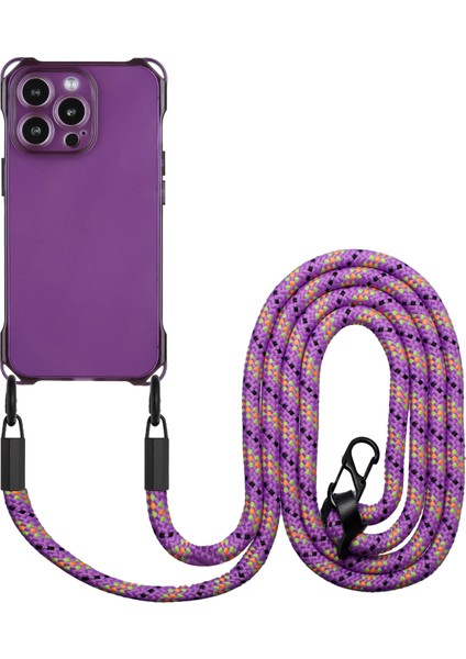 Iphone 15 Pro Cep Telefonu Için Geri Dört Köşe Anti Drop Yumuşak Tpu Asılı Halat Doğru Telefon Kılıfı (Yurt Dışından)
