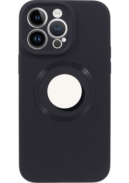 Iphone 15 Pro Max Anti Drop Logosu Için Koruyucu Silikon+Pc Black ile Uyumlu Telefon Kılıfı (Yurt Dışından)