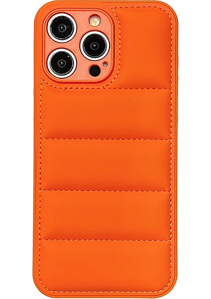 Iphone 15 Pro Case 3D Için Ceket Pc+Tpu+Pu Deri Hassas Lens Kesme Orange Telefon Kılıfı (Yurt Dışından)