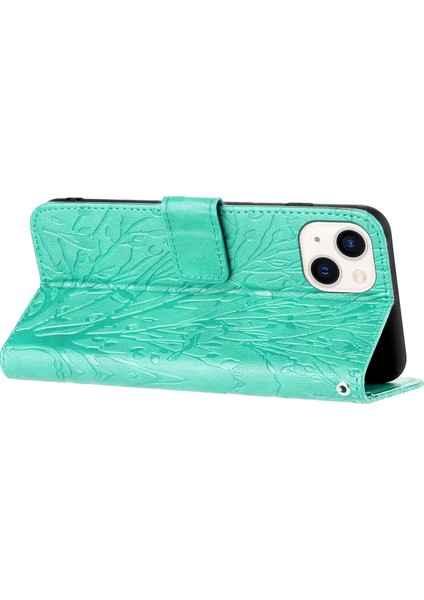 Iphone 15 Plus Cover Tree Bird Pu Deri Deri Stand Cep Telefonu Yeşil Telefon Kılıfı (Yurt Dışından) indirimleri