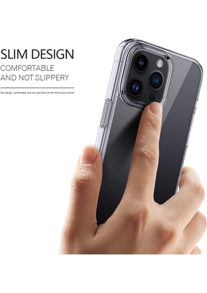 Iphone 15 Pro Max Cep Telefon Ları Için Crystal Clear Tpu+Pc Geri Tövbe Teslim Siyah Telefon Kılıfı (Yurt Dışından) fiyatları